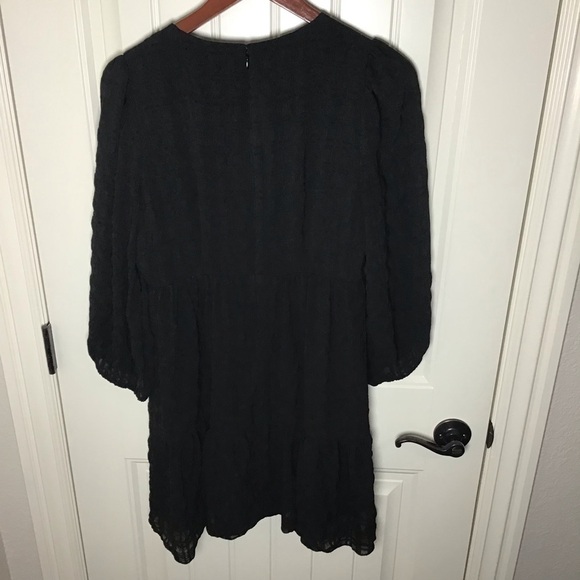 Madewell Puff Sleeve Black Dress Size 6. - Picture 6 of 7